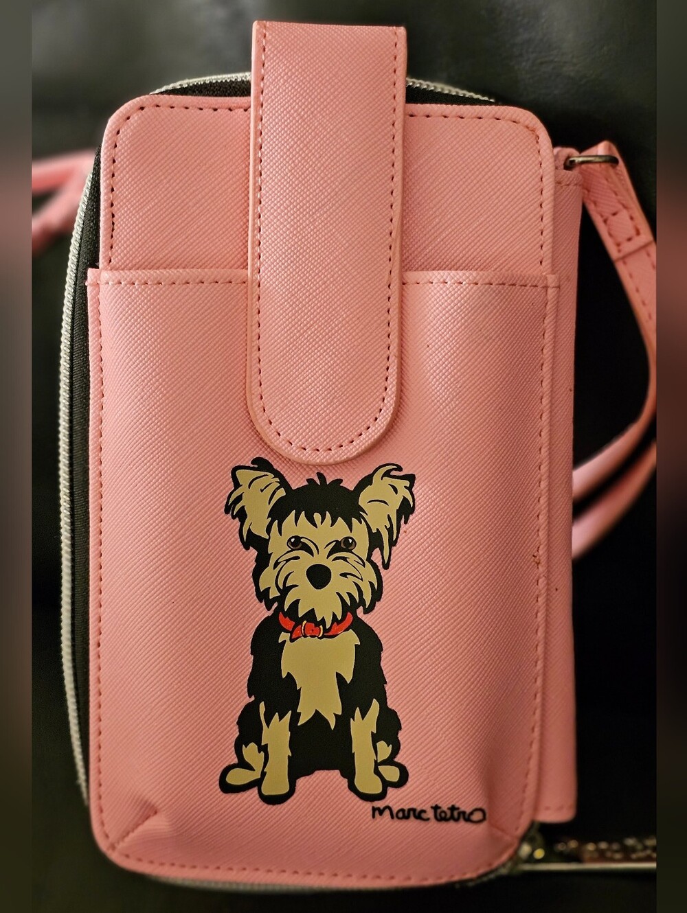 Marc Tetro Yorkshire Terrier Crossbody Phone Wallet NWOT - Picture 2 of 9
